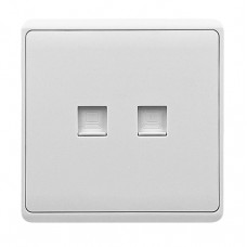 Πρίζα Δικτύου RJ45 2 Εξόδων Λευκό London 190885/WH